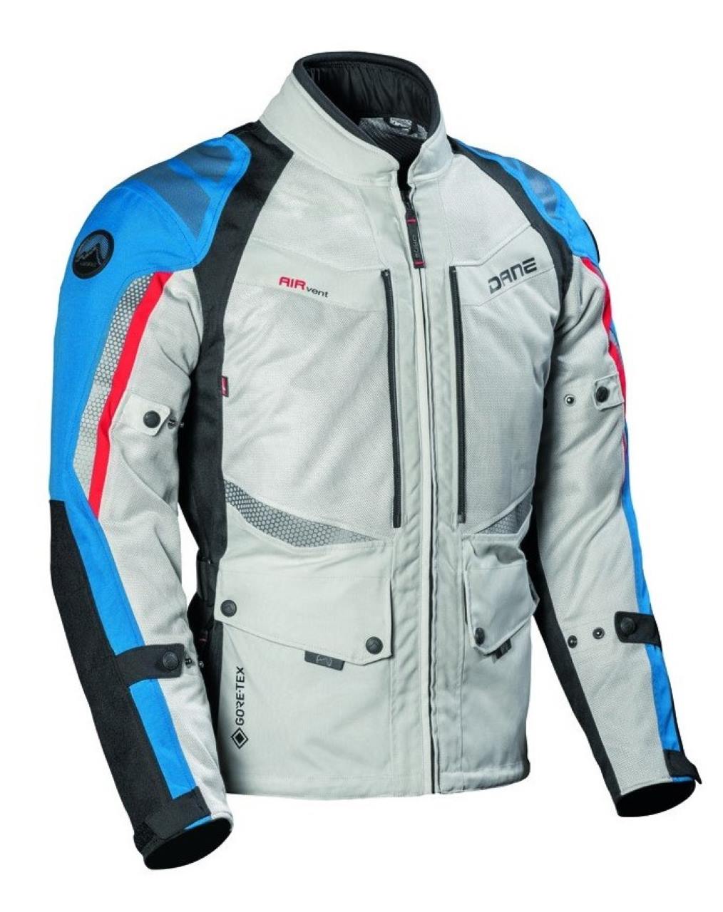 jacket motorcycle dane drakar goretex adv adventure gray blue touring klim revit alpine tech racing offroad riding gear