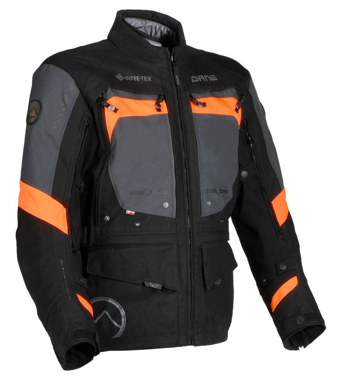 dane reykjavik jacket orange goretex adventure adv touring revit klim alpine riding gear